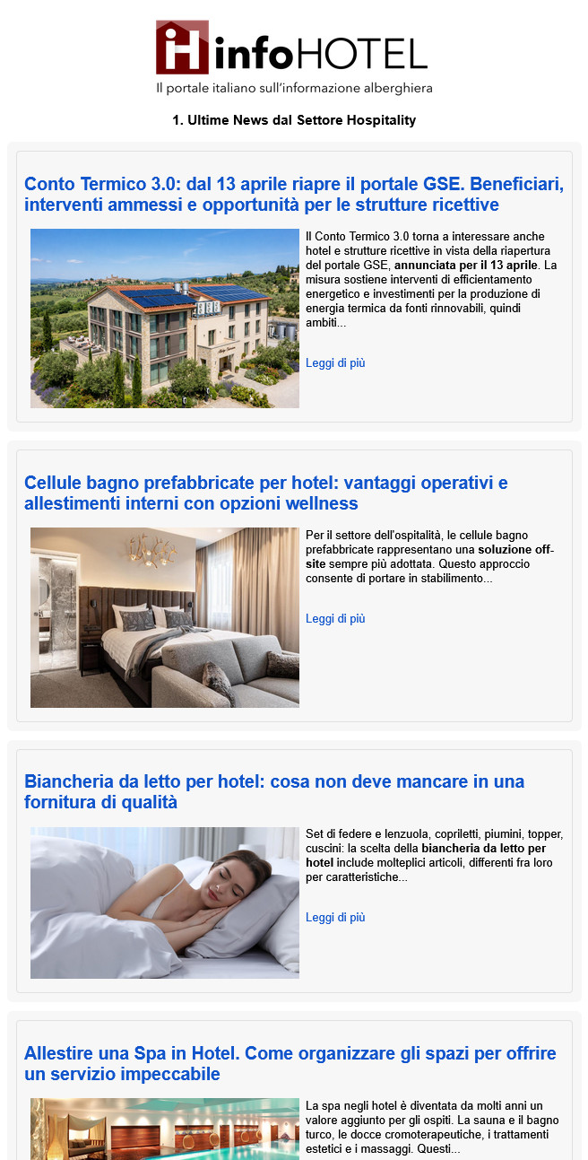 Newsletter InfoHOTEL